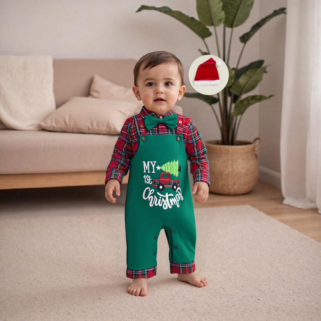 Striped Romper Overalls Pants Set Y79233