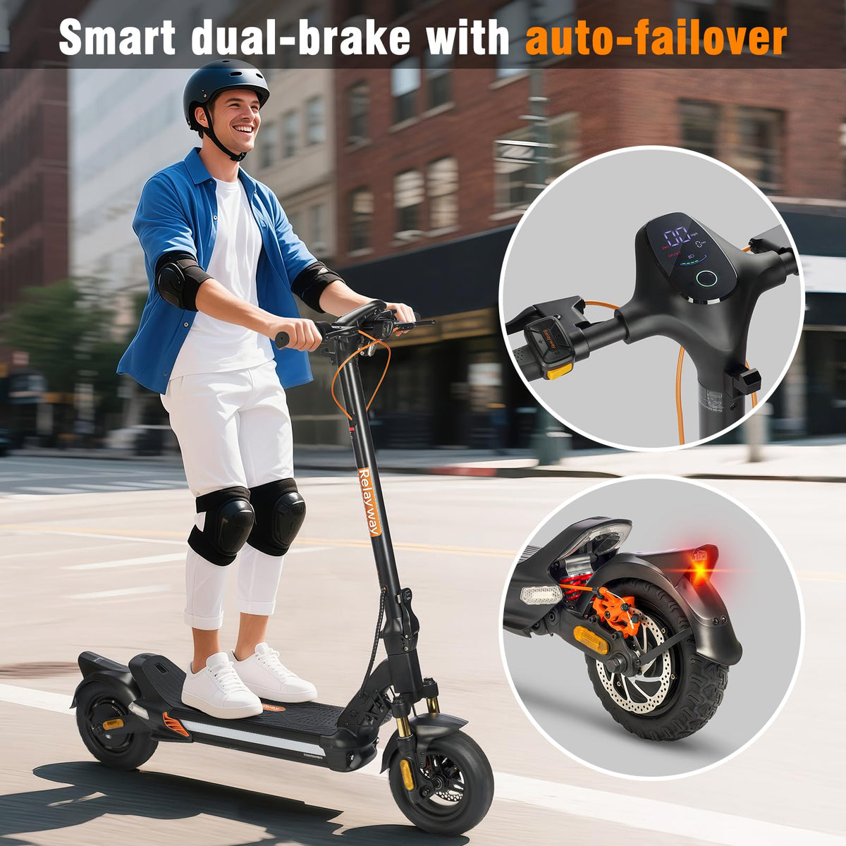 Offroad Electric Scooter 30 Mph 40-50 Miles Range R298
