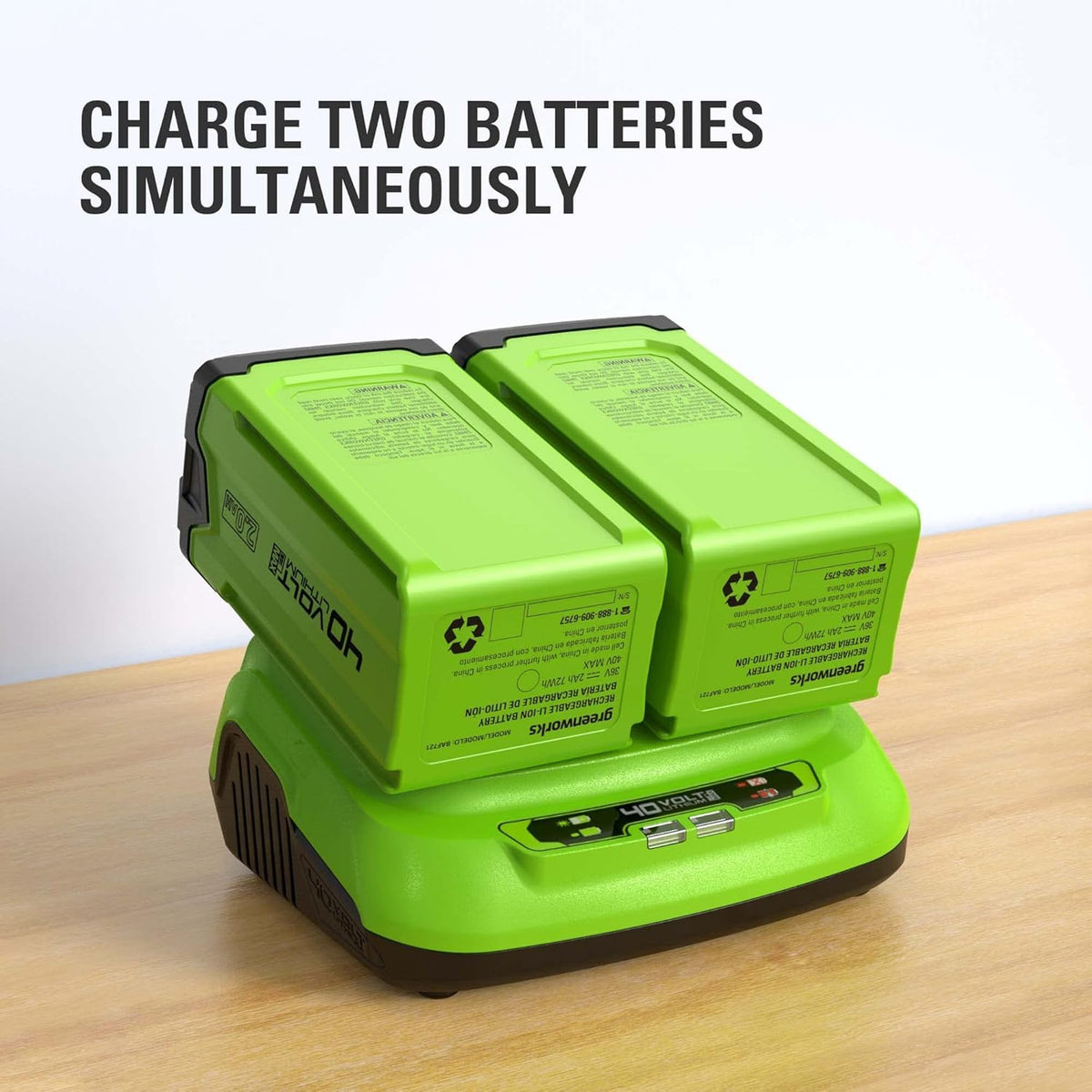 40V 2.0Ah Lithium-Ion Battery and Dual Port Rapid Charger Starter Kit N895246
