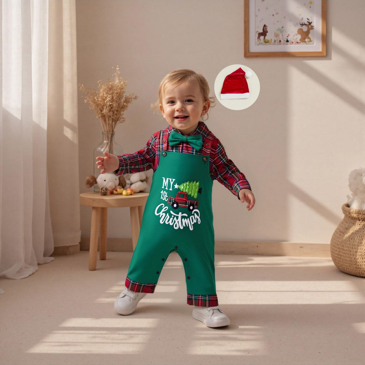 Striped Romper Overalls Pants Set Y79233