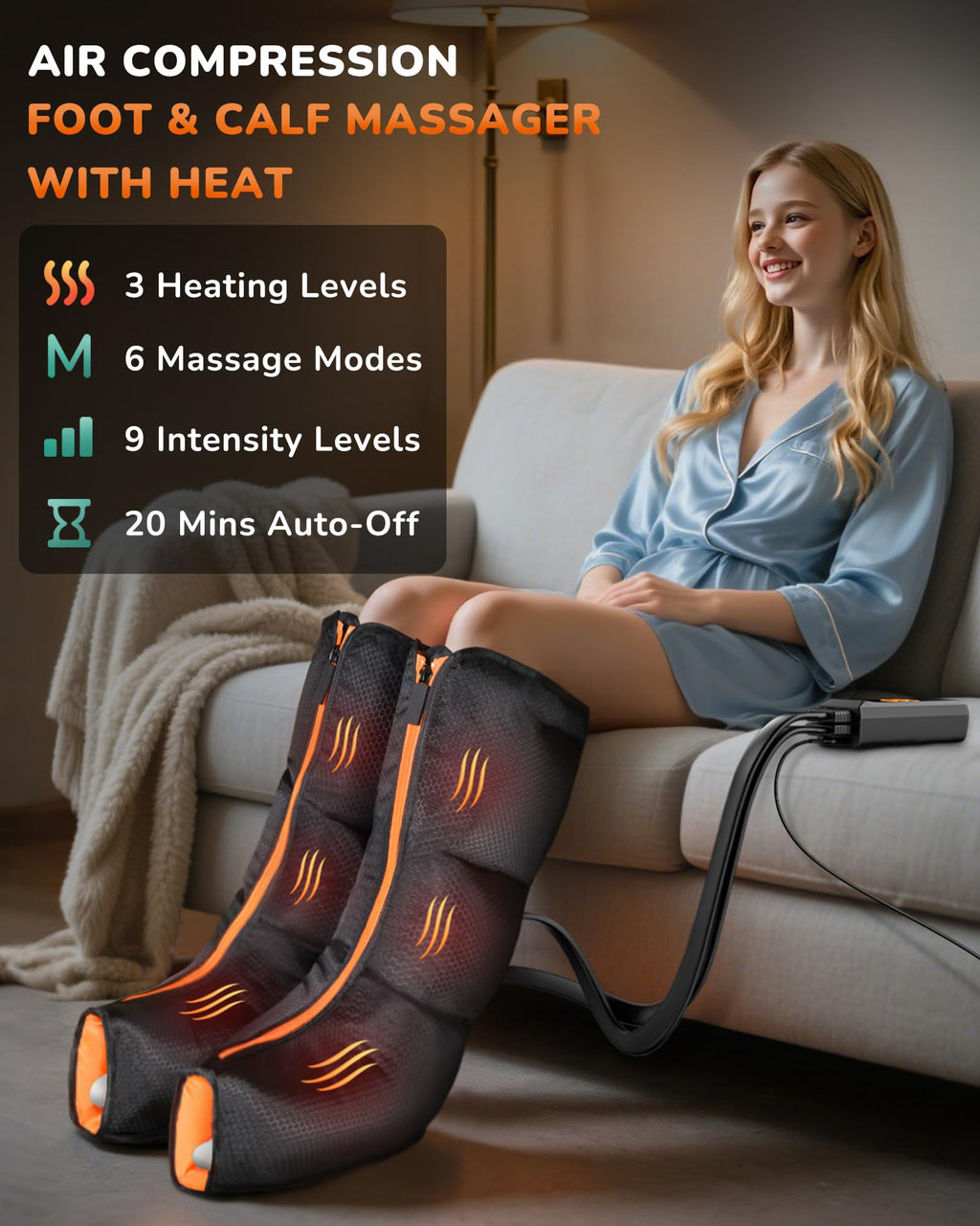 Air Compression Leg Massager with Heat F333998