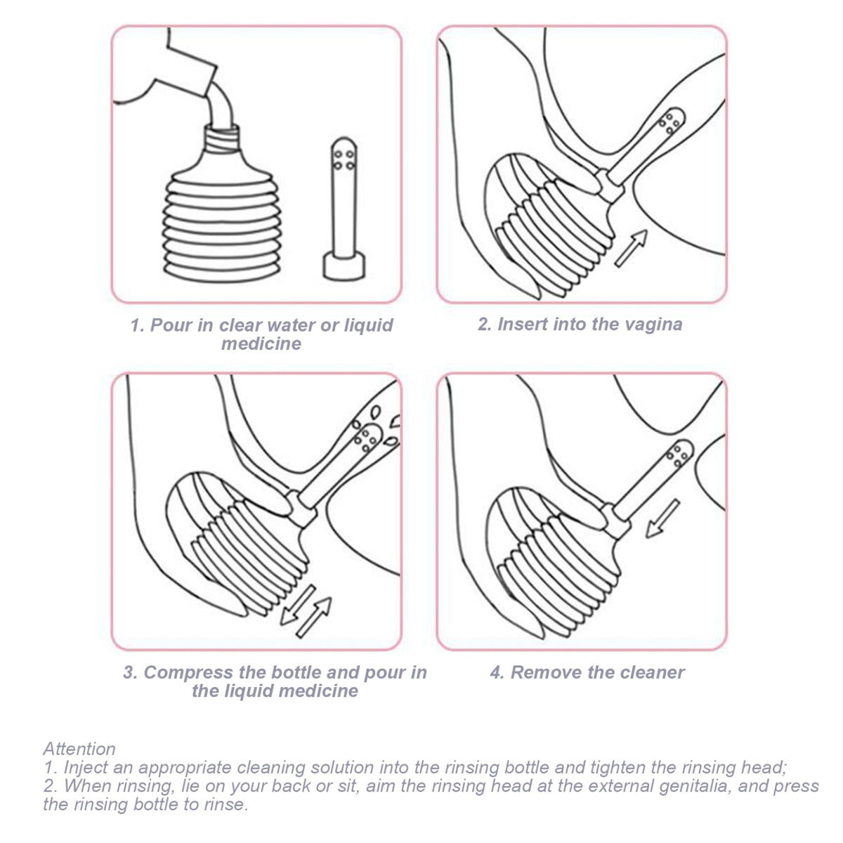 16Pcs 50ml/180ml Disposable Douche Bottles I40967