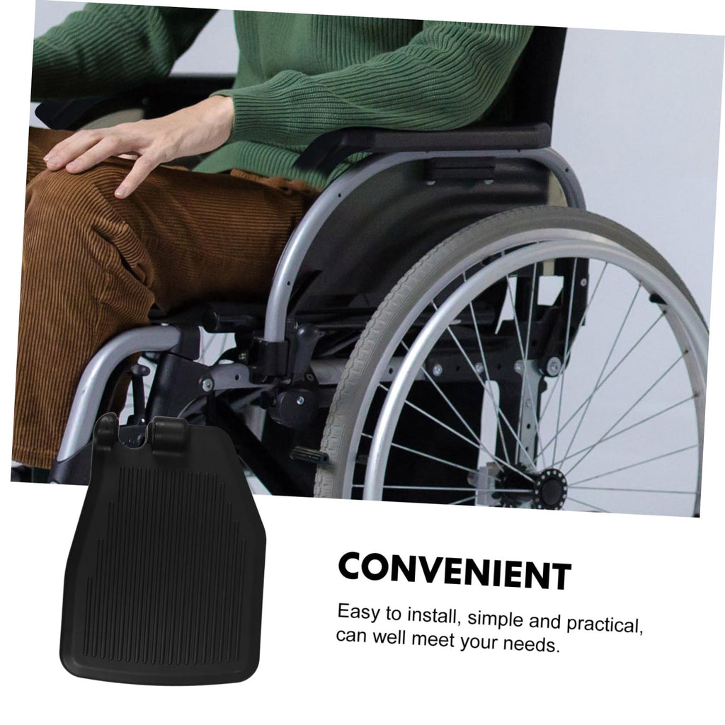 Black Wheelchair Foot Rest 1 Pair Replacement Footplates M27818