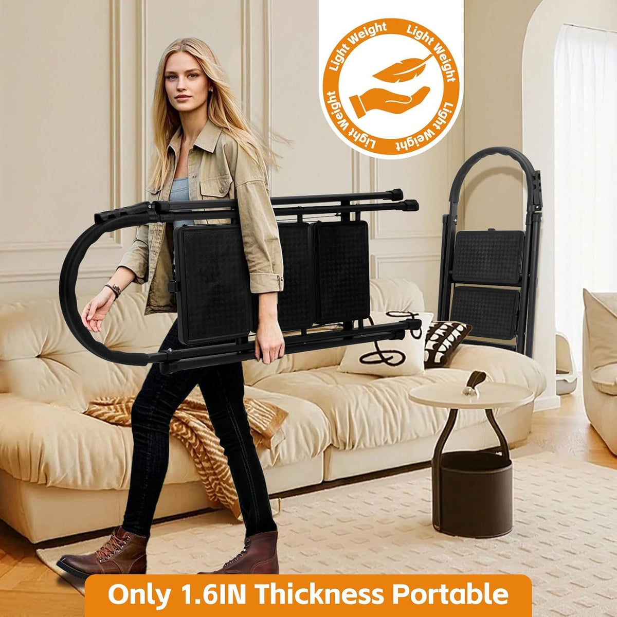 Lightweight Folding 3 Step Ladder A35548