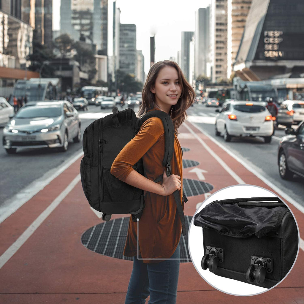 Rolling Backpack with 4 Wheels Y49786