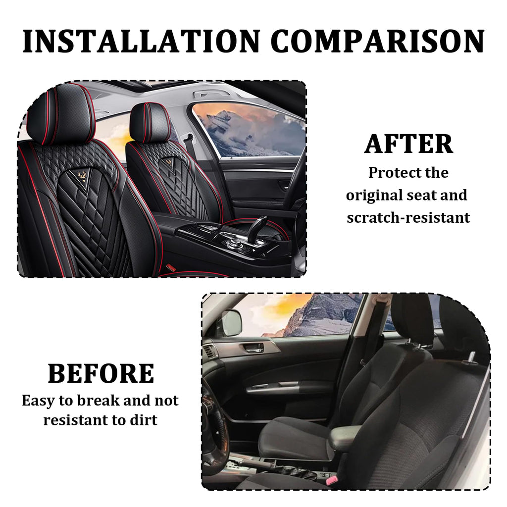 Waterproof Nappa Leather Full Set Car Seat Covers P94260