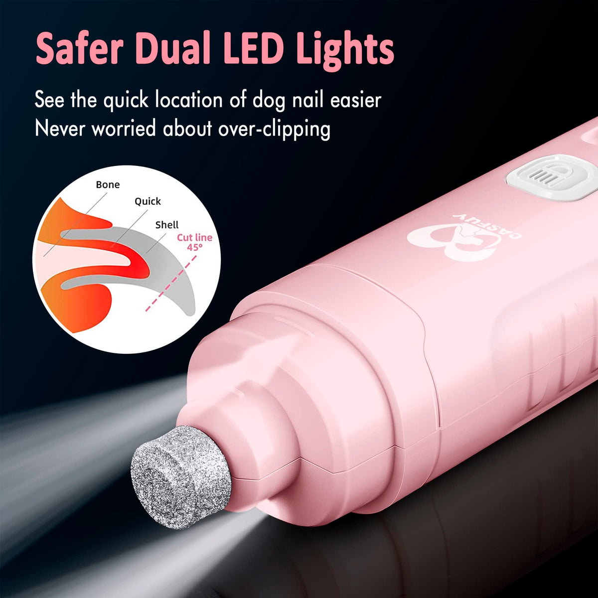 Dog Nail Grinder with 2 LED Light T3936