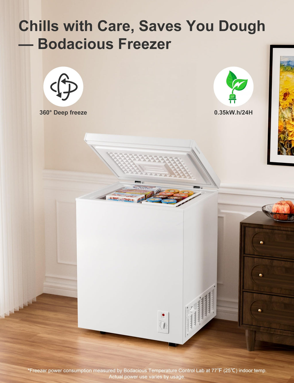 2.5 Cu.Ft White Chest Freezer G346298