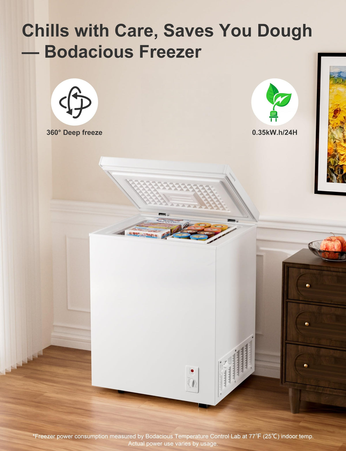 2.5 Cu.Ft White Chest Freezer G346298