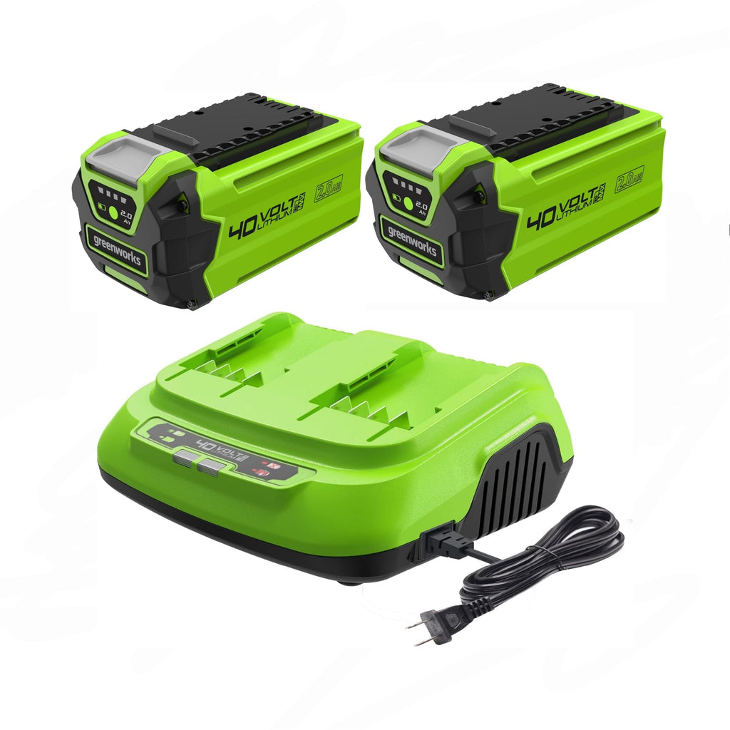 40V 2.0Ah Lithium-Ion Battery and Dual Port Rapid Charger Starter Kit N895246