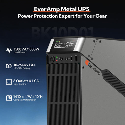 1500VA/1000W LiFePO4 UPS Battery Backup & Surge Protector Y66045