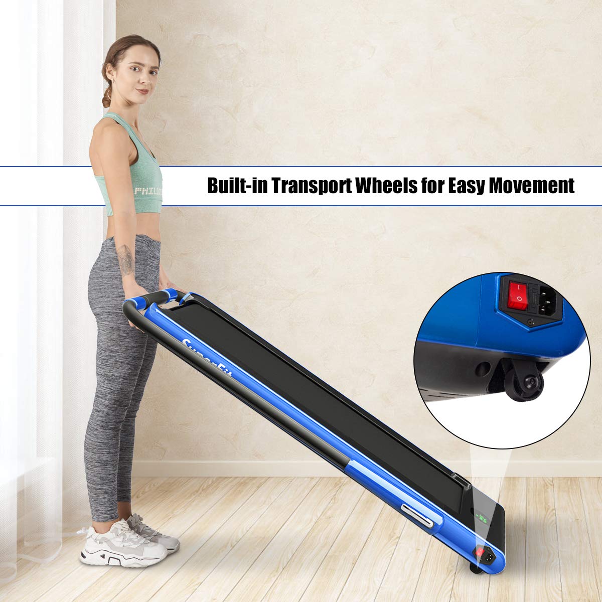 2 in 1 Under Desk Treadmill with Smart App G844