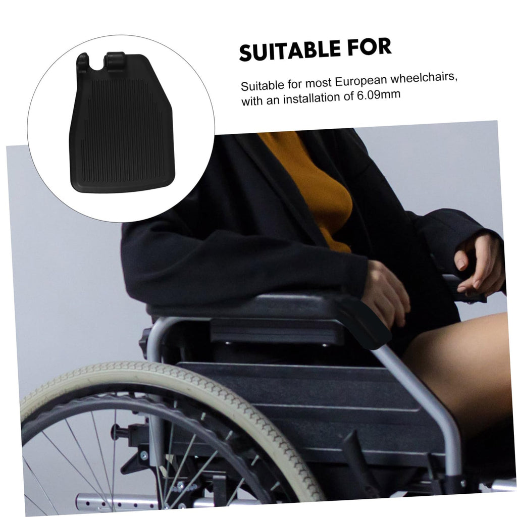 Black Wheelchair Foot Rest 1 Pair Replacement Footplates M27818