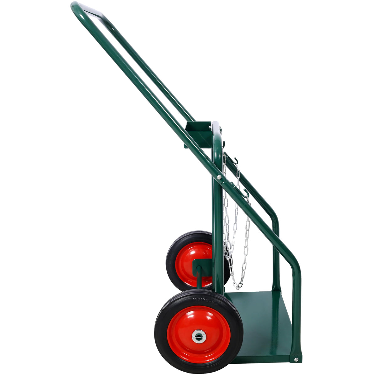 440 lb Capacity Welding Cylinder Hand Truck with 10-Inch Solid Rubber Wheels C12554