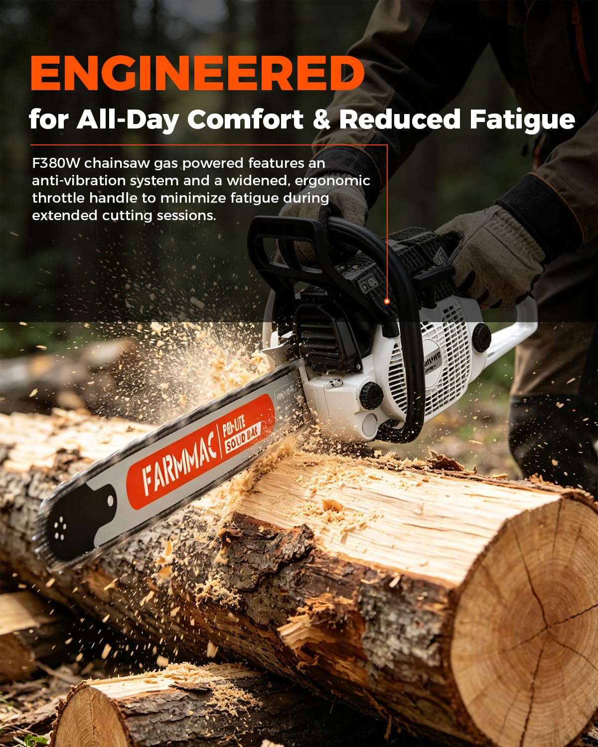 72cc 2-Cycle Gas Chainsaw with 24 Inch Bar S675505
