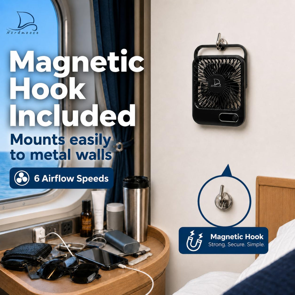 Portable USB Rechargeable Fan with Magnetic Hook W47876