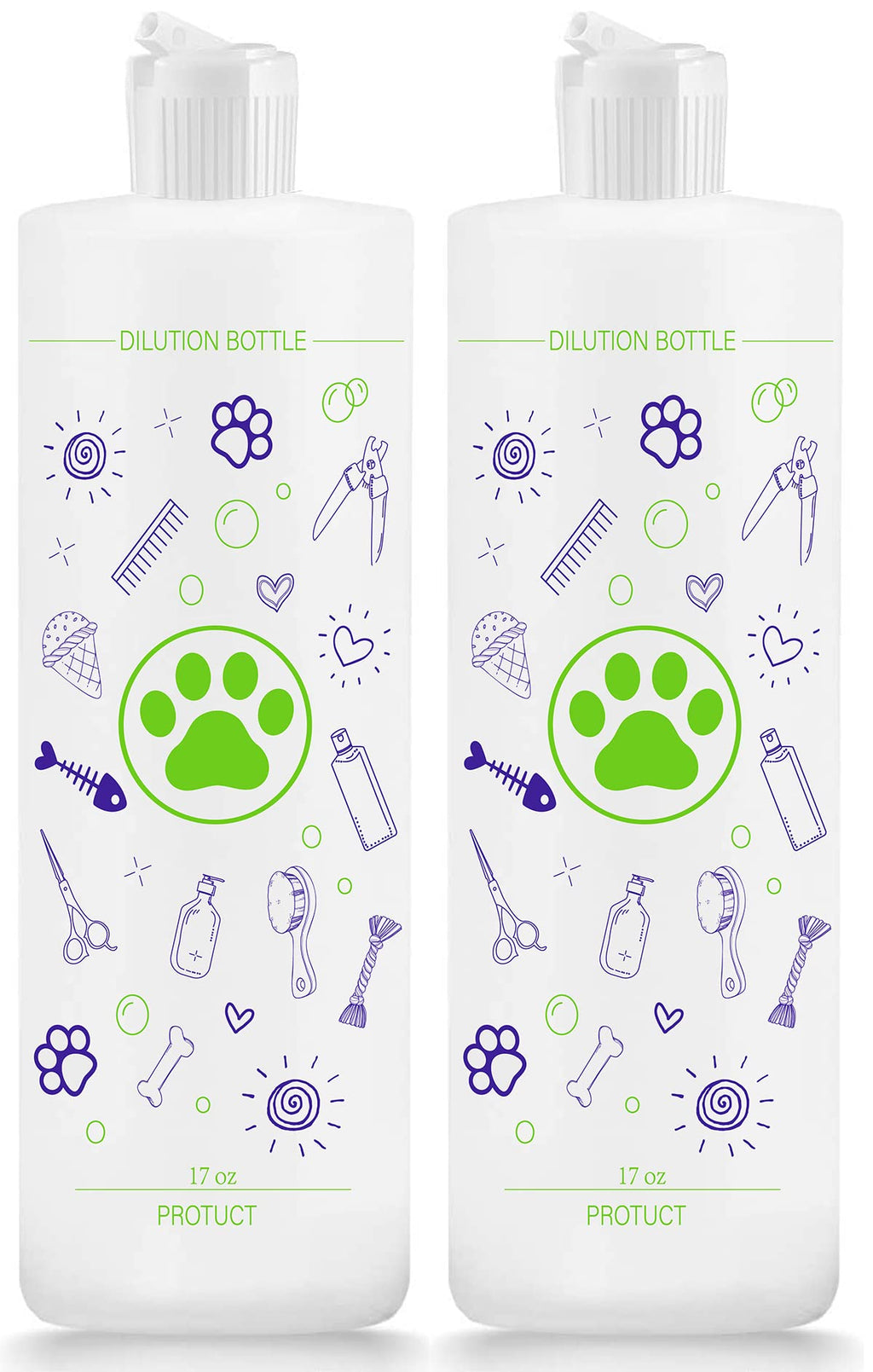 2 Pack Pet Shampoo Mixing Bottles Q336