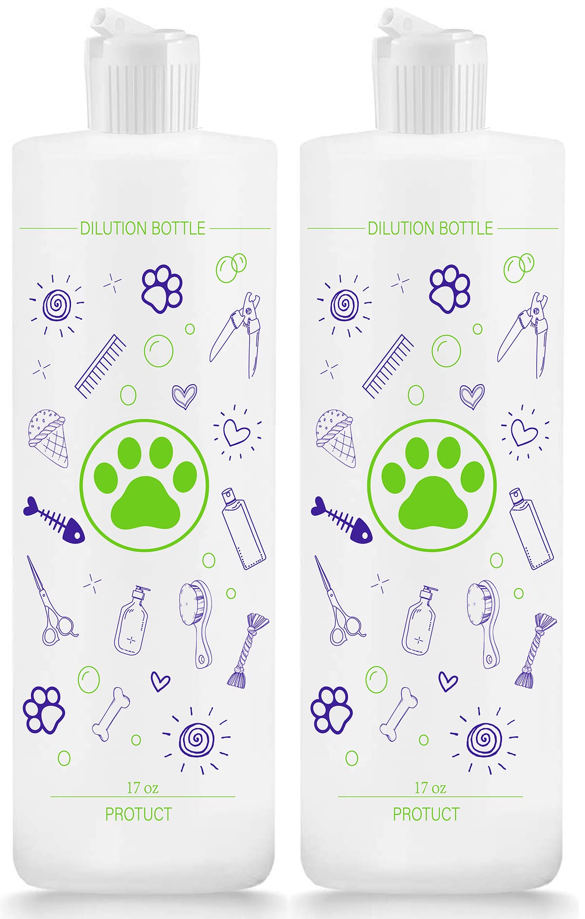 2 Pack Pet Shampoo Mixing Bottles Q336