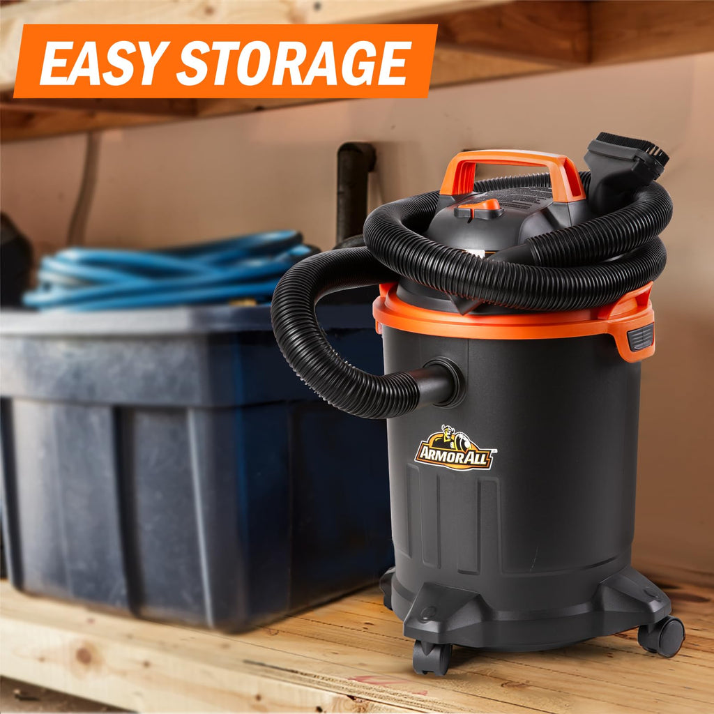 4 Gallon Wet/Dry Vac 2.0 Peak HP Shop Vacuum with Nozzles & Brush G8102