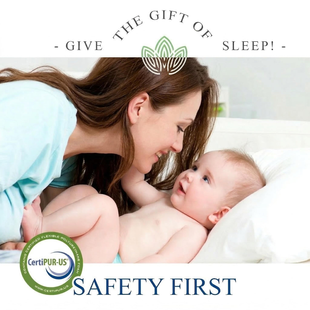 Organic Cotton 2-Sided Memory Foam Crib Mattress Y549