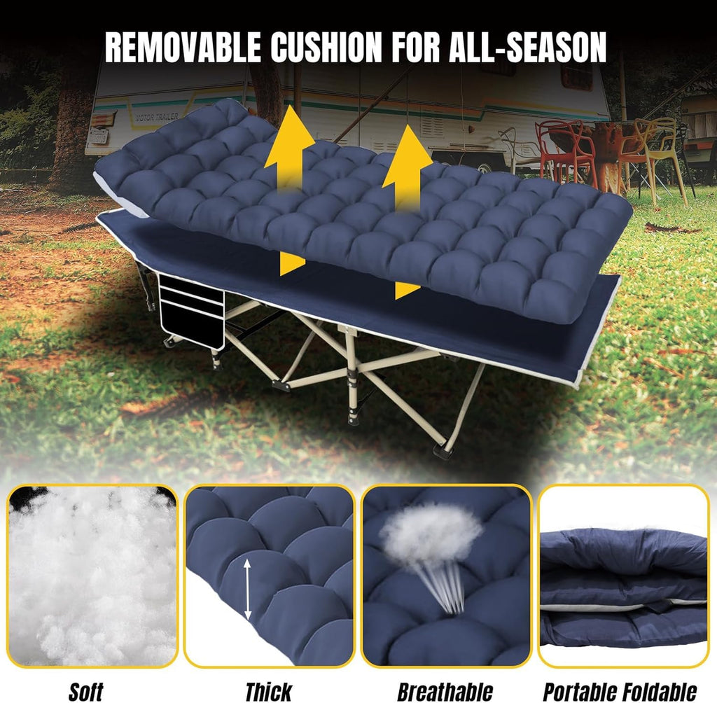 Folding Camping Cot Bed 32" Wide Oxford W8181