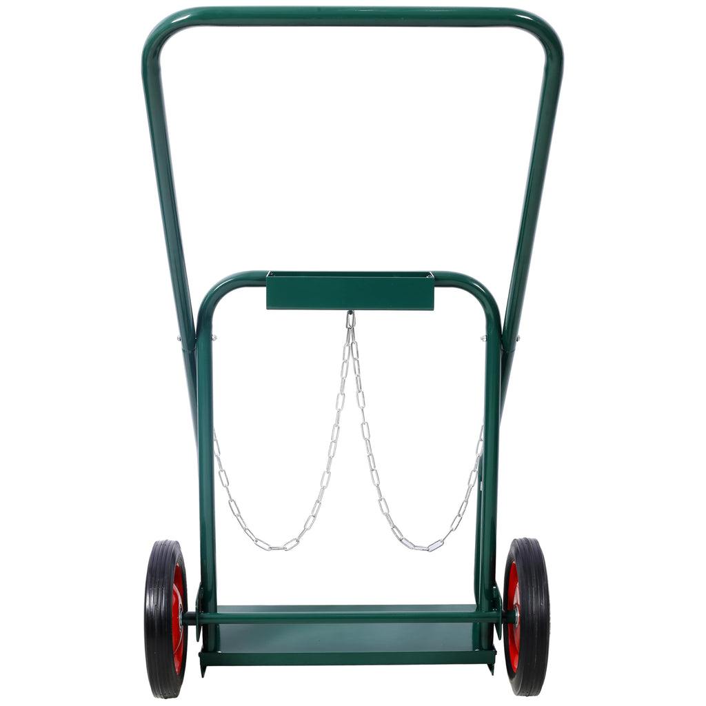 440 lb Capacity Welding Cylinder Hand Truck with 10-Inch Solid Rubber Wheels C12554