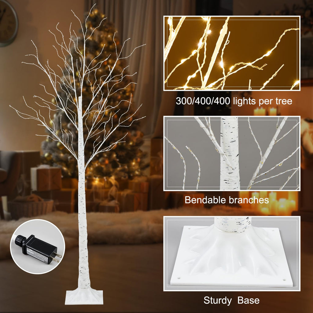 6 Pcs Lighted Birch Tree N764475