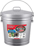 10 Gal Galvanized Steel Dry Storage Can with Locking Lid P884