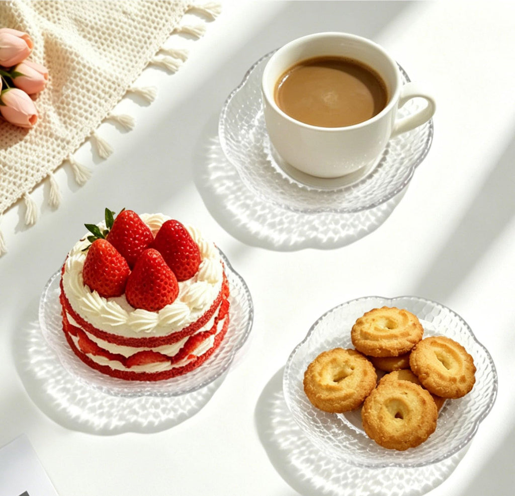 12 Pack 4.7 Inch Clear Glass Dessert Plates O1363