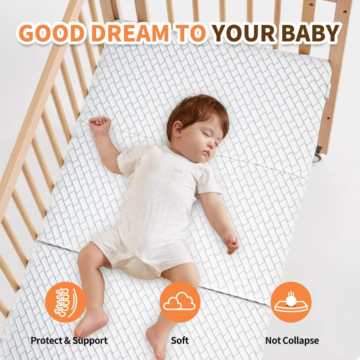 Pack N Play Mattress Trifold Memory Foam A1963