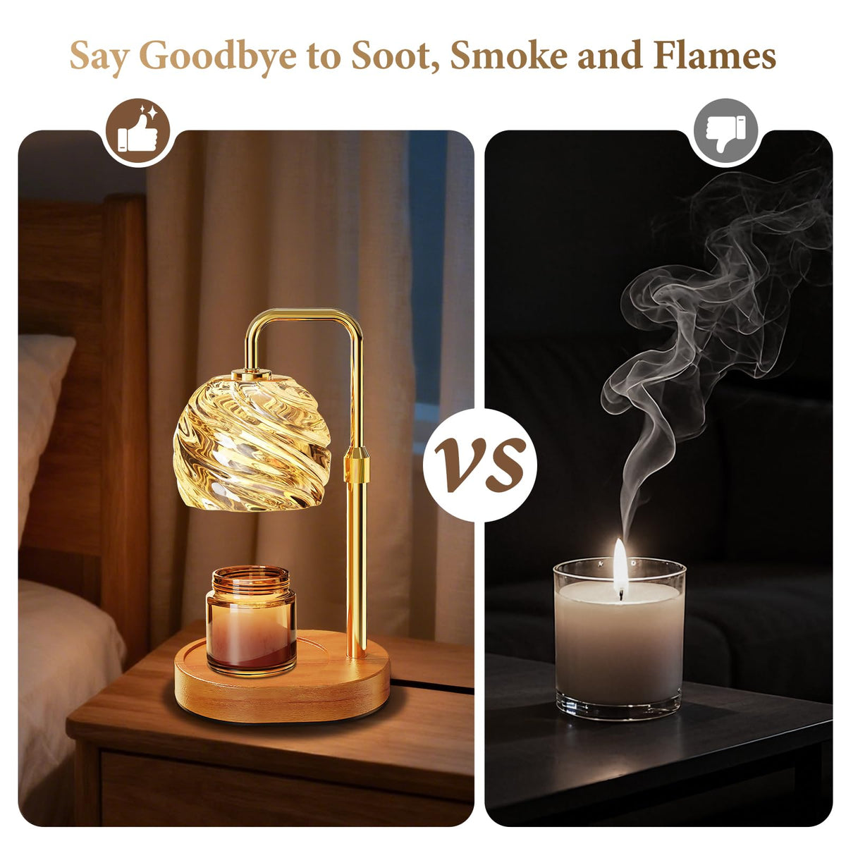 Candle Warmer Lamp with Timer Dimmable H73755