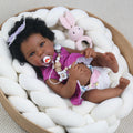 20 Inch Black Realistic Reborn Baby Dolls Full Body Vinyl Girl X5328