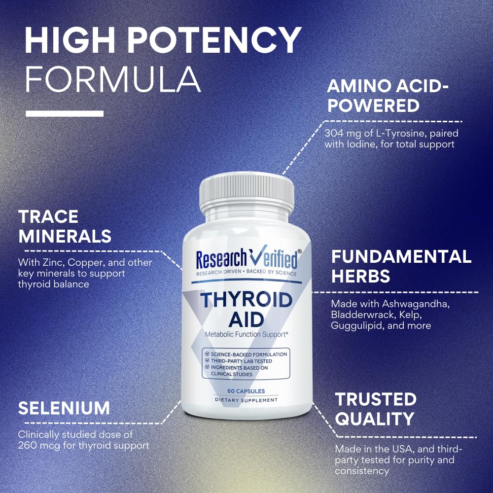 Thyroid Aid with Iodine Copper & Zinc 60 Capsules V886628