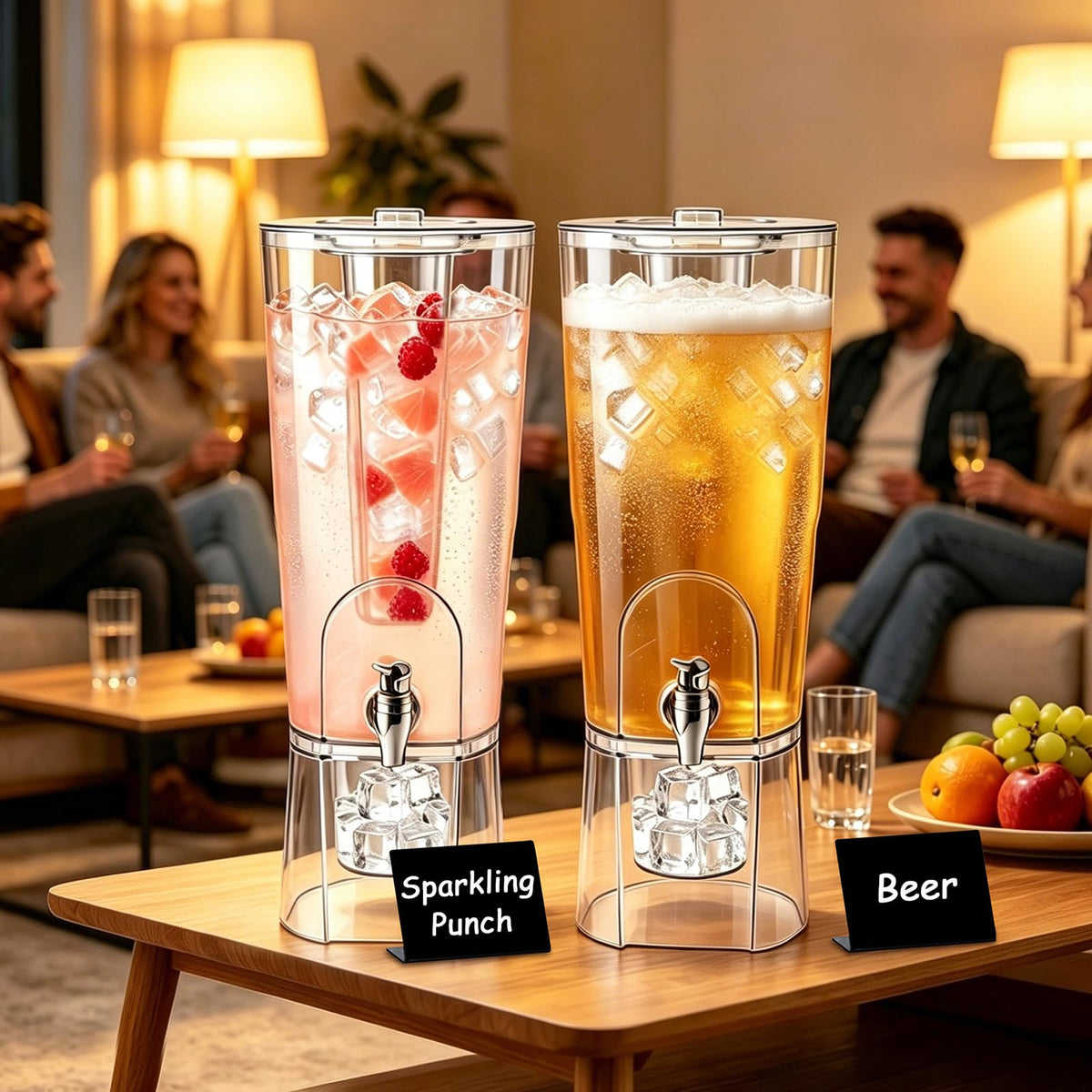 2 Gallon Drink Dispenser with Stand and Fruit Infuser V679872