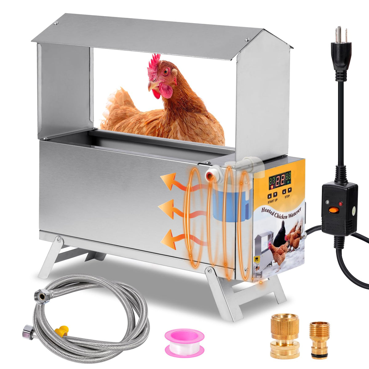 1.5 Gallon Heated Chicken Waterer B8006