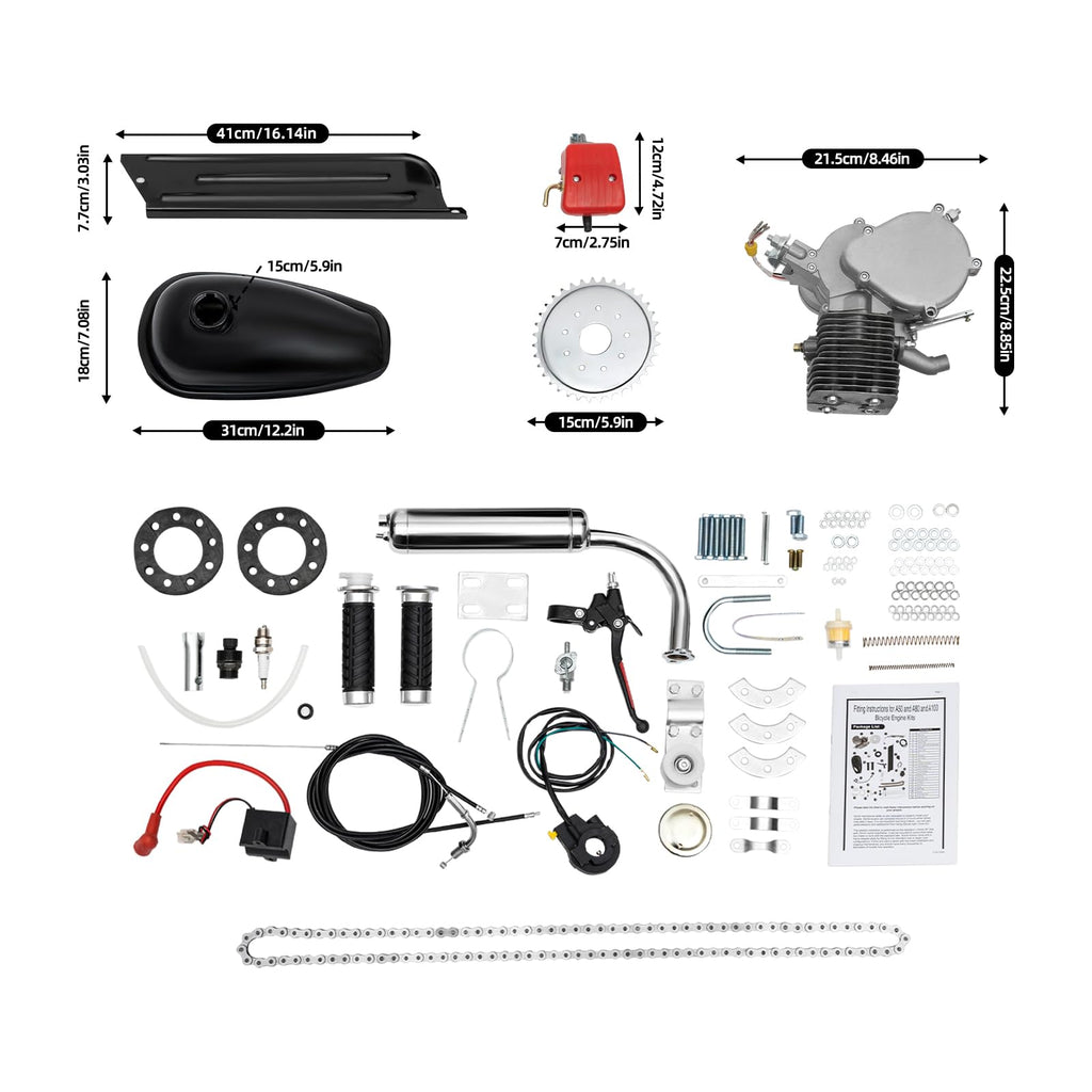 100cc 2-Stroke Air-Cooling Bicycle Engine Kit T15051