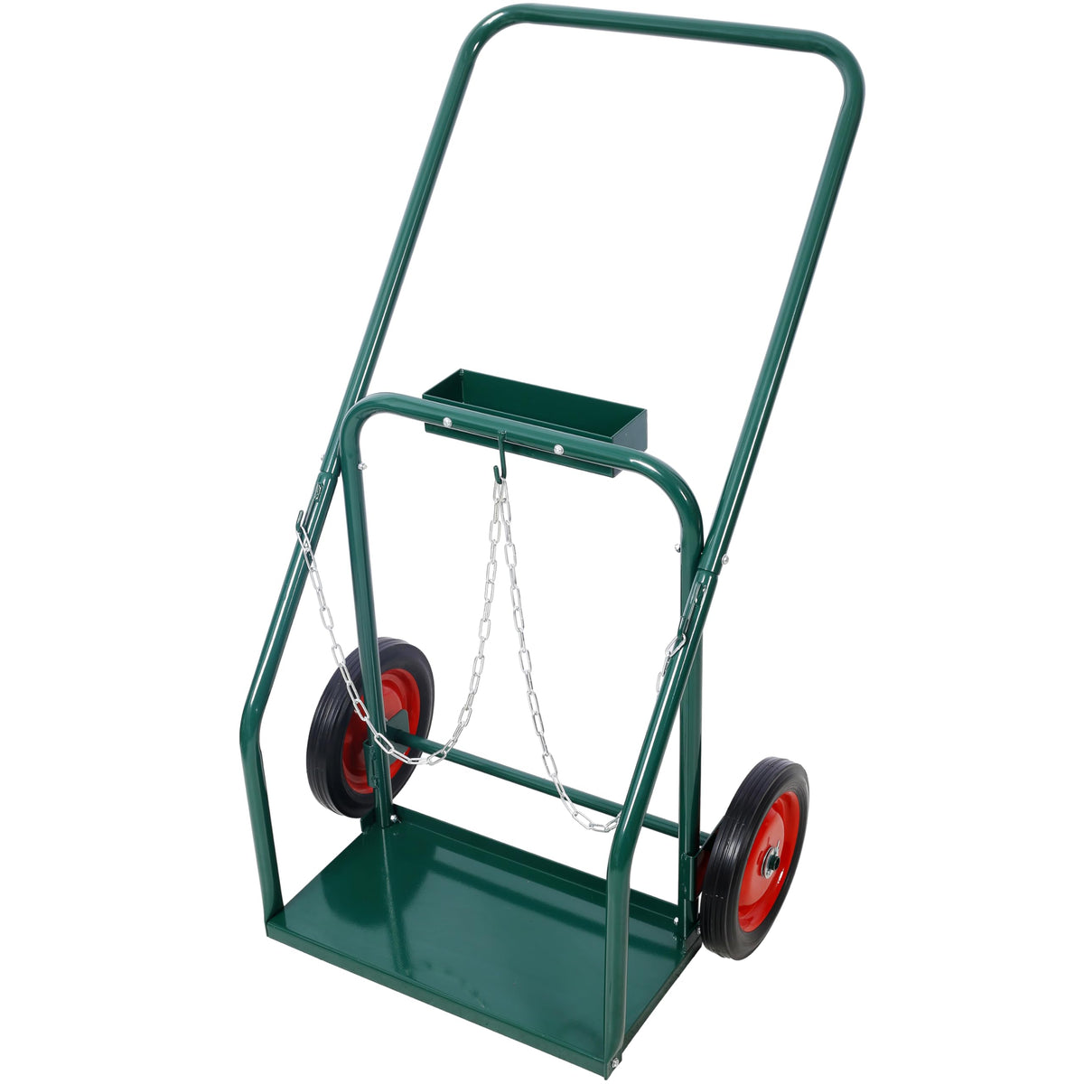 440 lb Capacity Welding Cylinder Hand Truck with 10-Inch Solid Rubber Wheels C12554