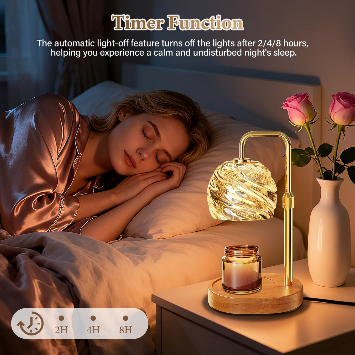Candle Warmer Lamp with Timer Dimmable H73755
