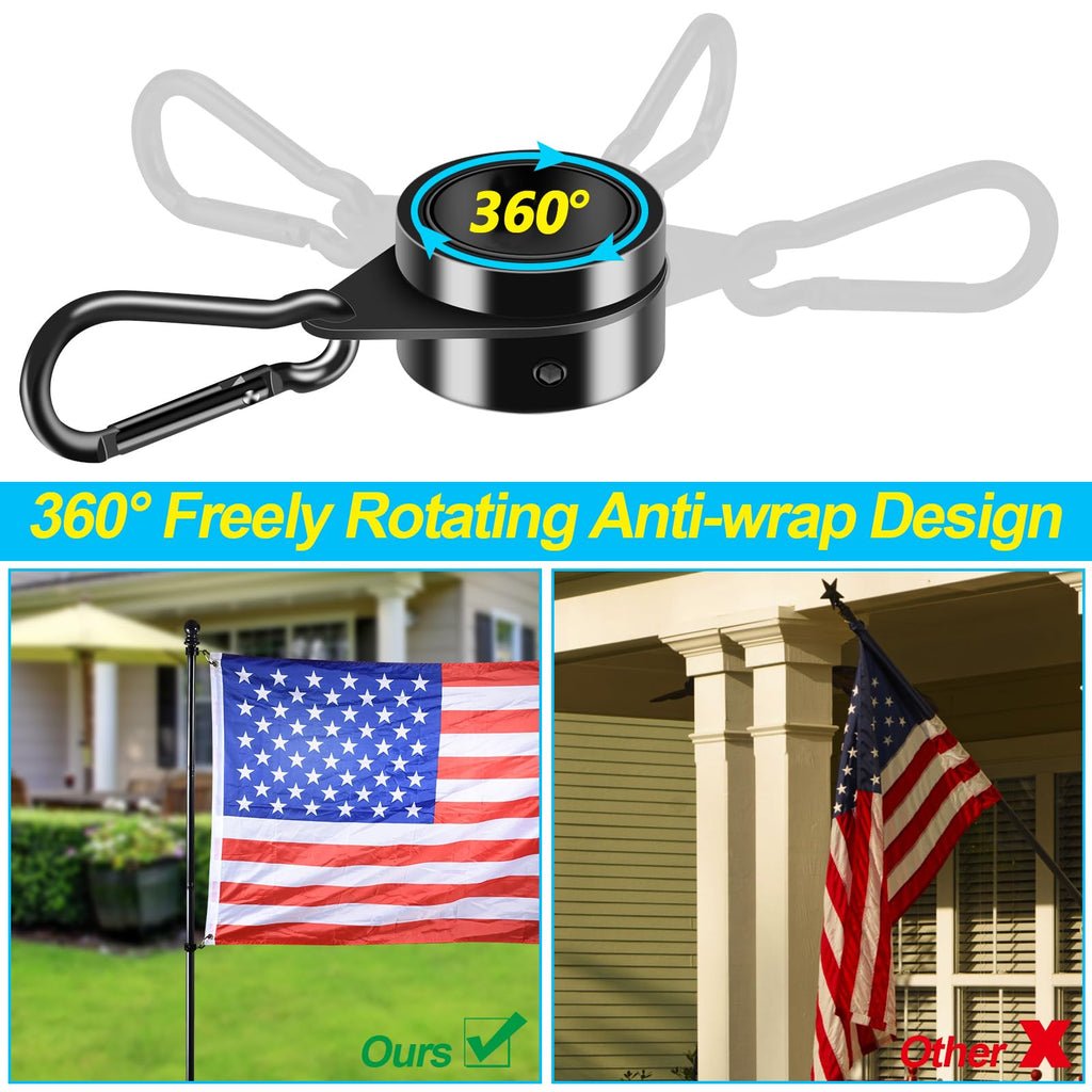 Black 5 FT Stainless Steel Wall Mount Flag Pole Kit Z5030