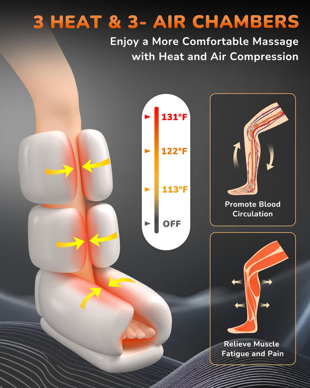 Air Compression Leg Massager with Heat F333998