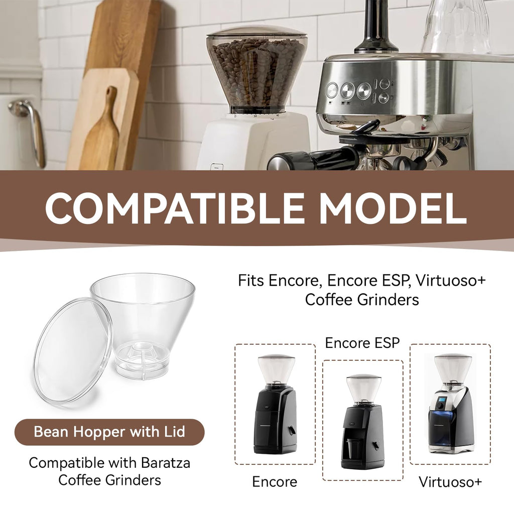 Hopper with Lid for Coffee Grinders V31369