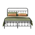 Queen Size Black Metal Bed Frame B337