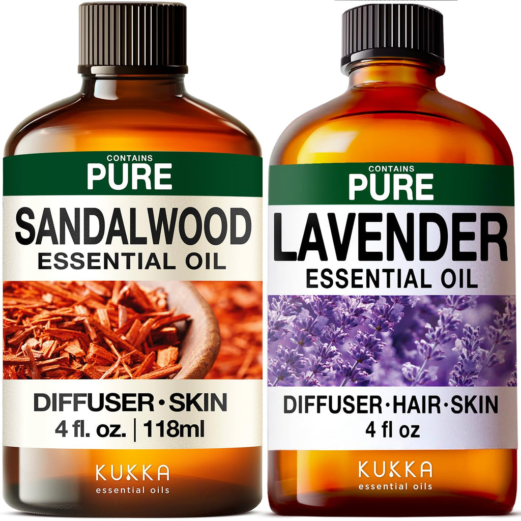 Sandalwood & Lavender Essential Oils Set 2x4 fl oz B136
