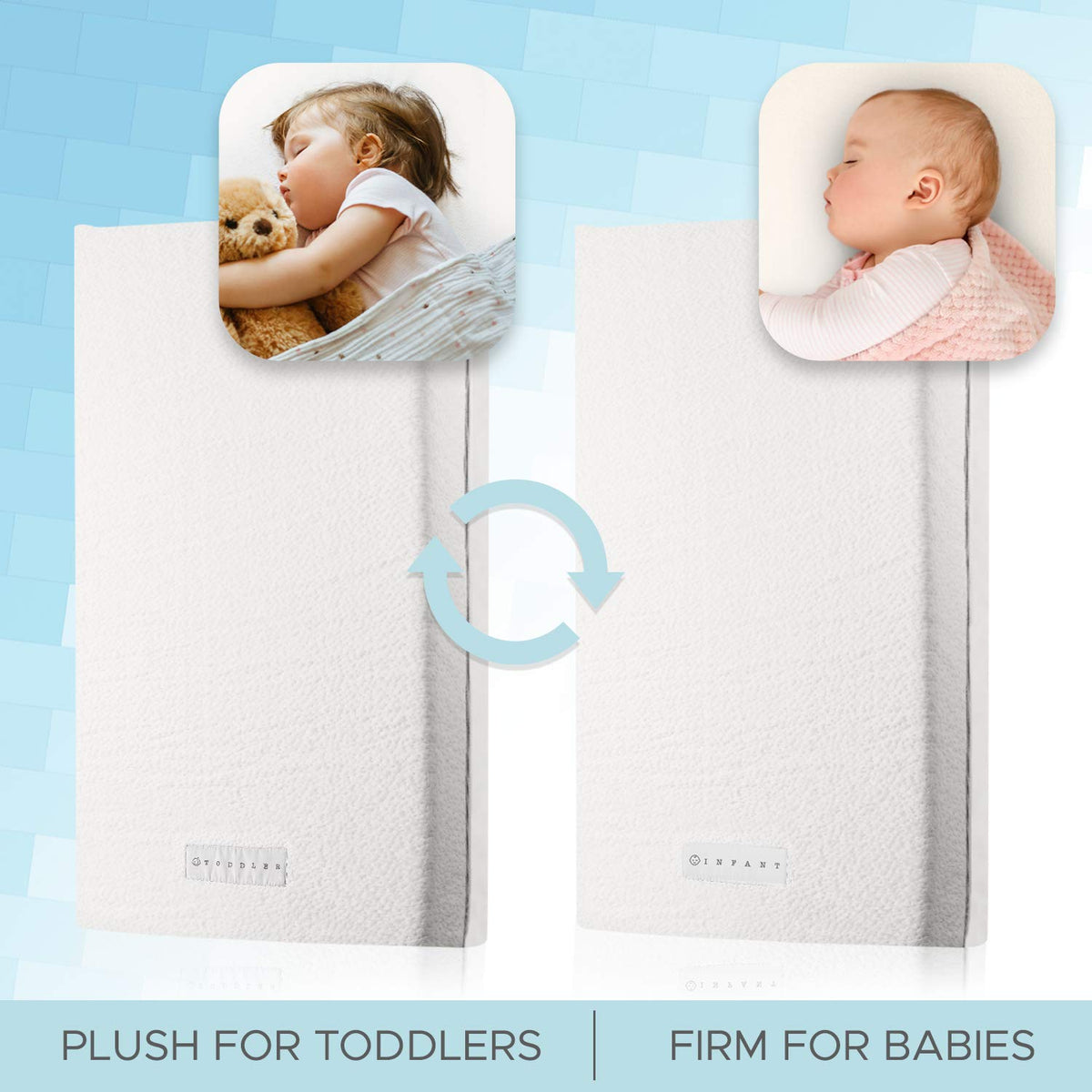 Organic Cotton 2-Sided Memory Foam Crib Mattress Y549