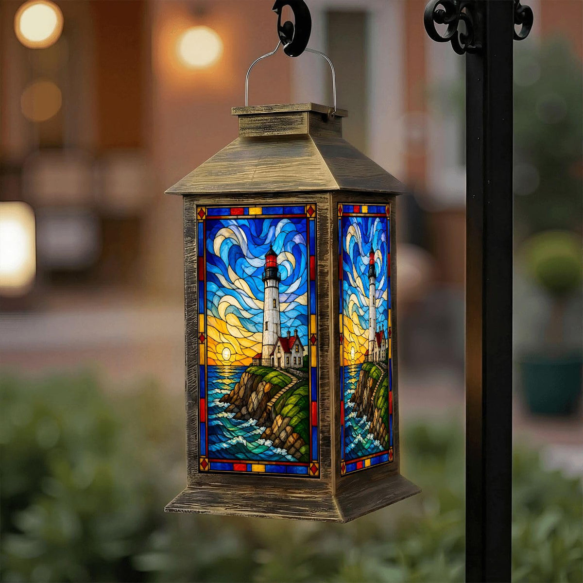 Solar Lantern Outdoor Waterproof LED Hanging Tabletop Lamp E77625
