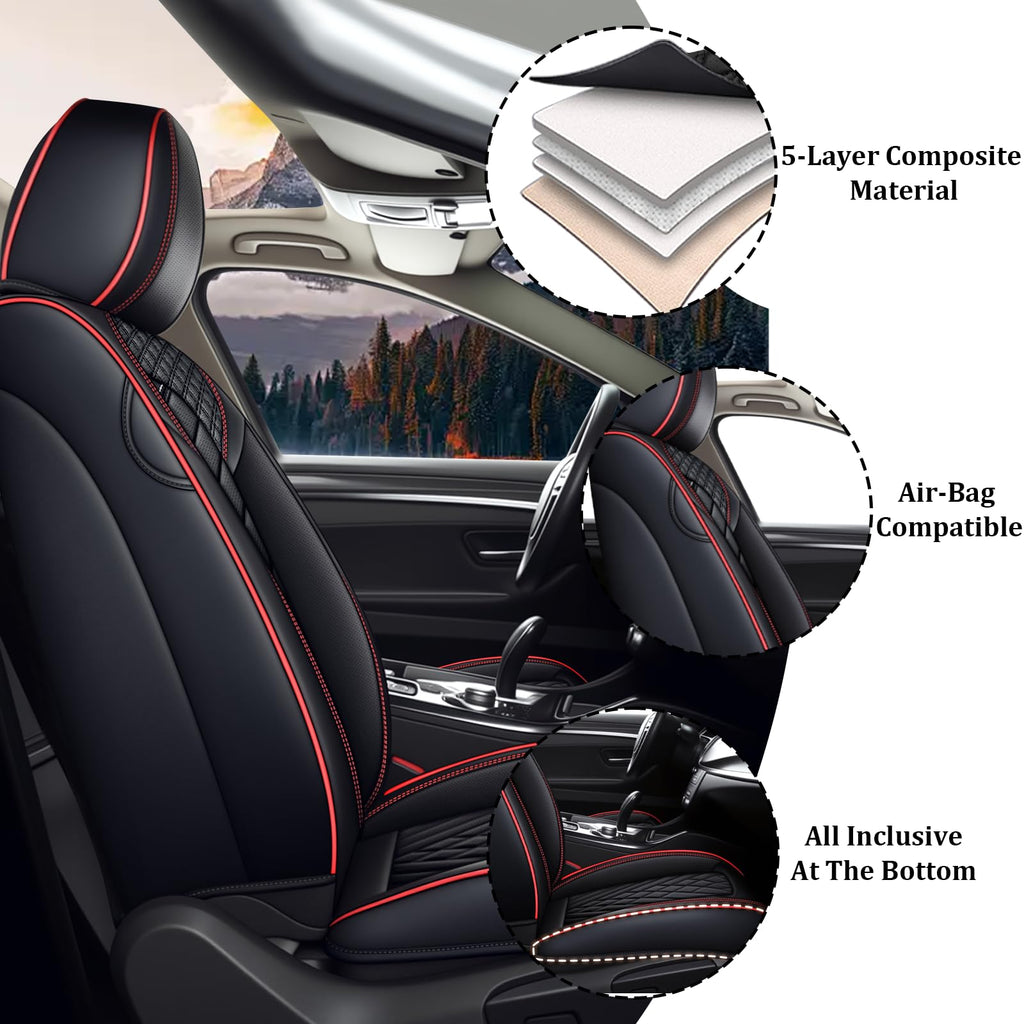 Waterproof Nappa Leather Full Set Car Seat Covers P94260
