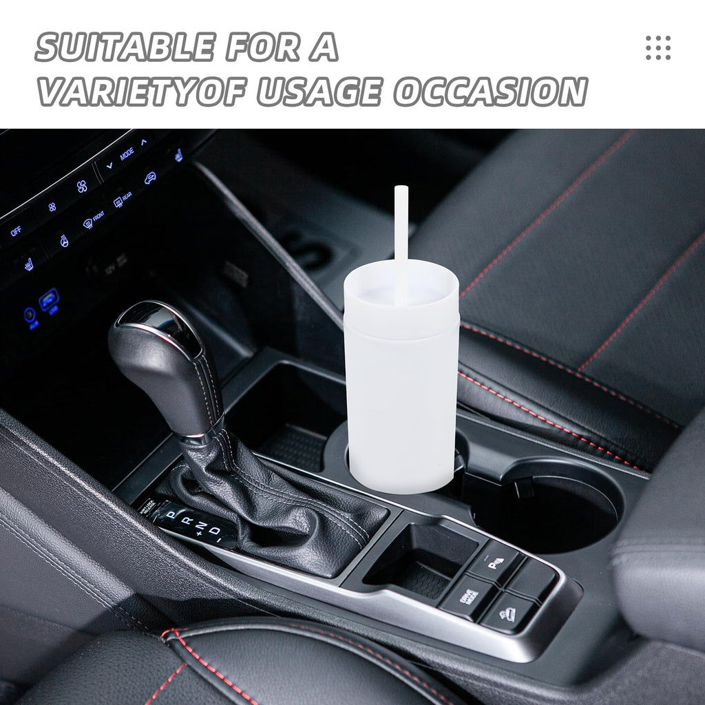 16oz Plastic Skinny Tumbler with Lid and Straw 8 Pack F3611