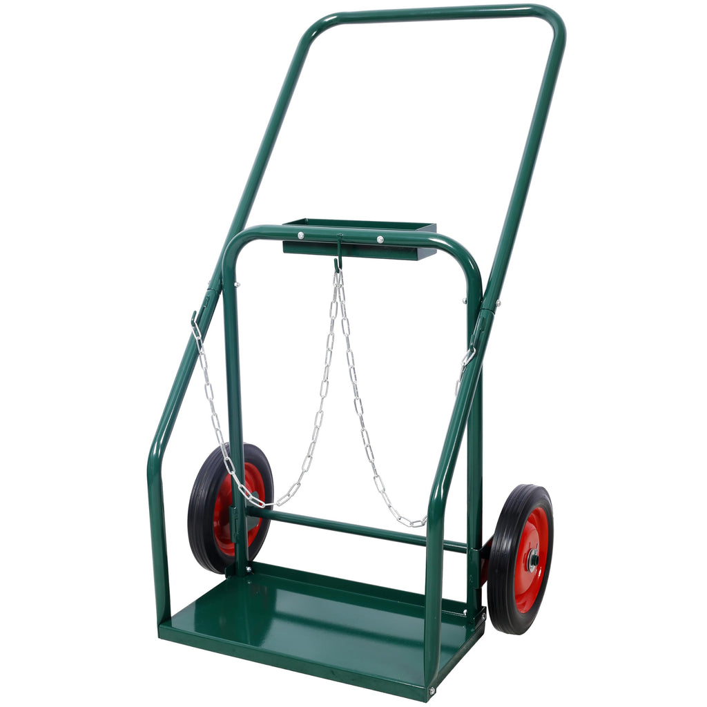 440 lb Capacity Welding Cylinder Hand Truck with 10-Inch Solid Rubber Wheels C12554