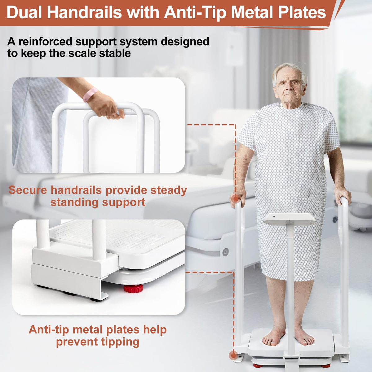 Scale with Handle 485lbs Weight Capacity HD LED Display F5623