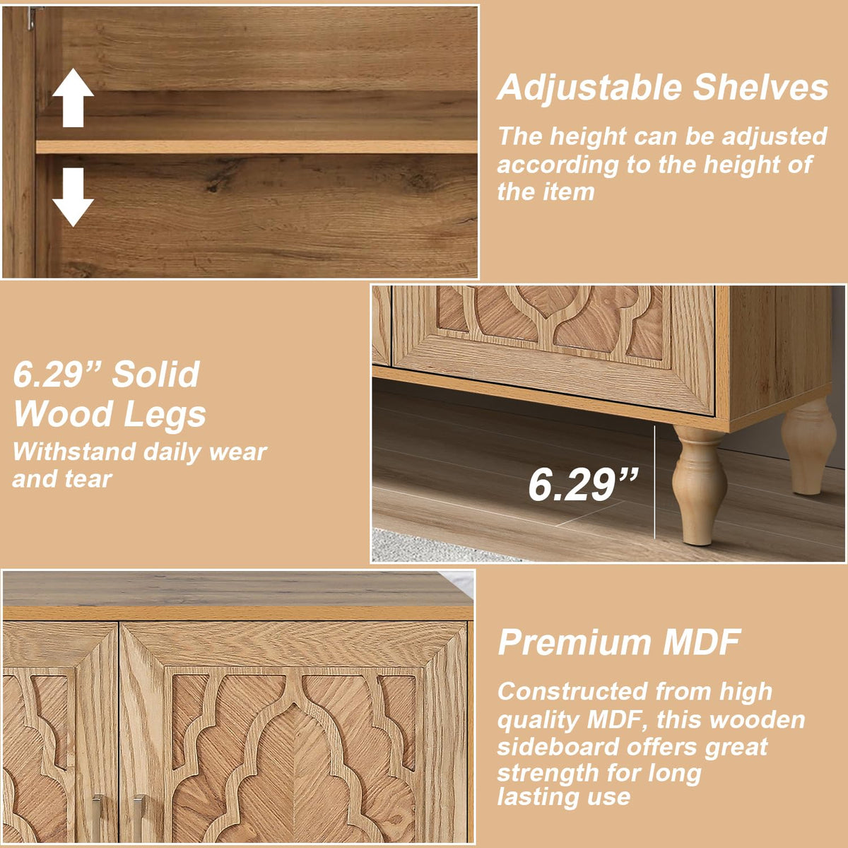 Wooden Accent Storage Cabinet C5135